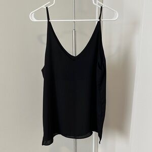 Shinestar Black V-Neck Spaghetti Strap Cami